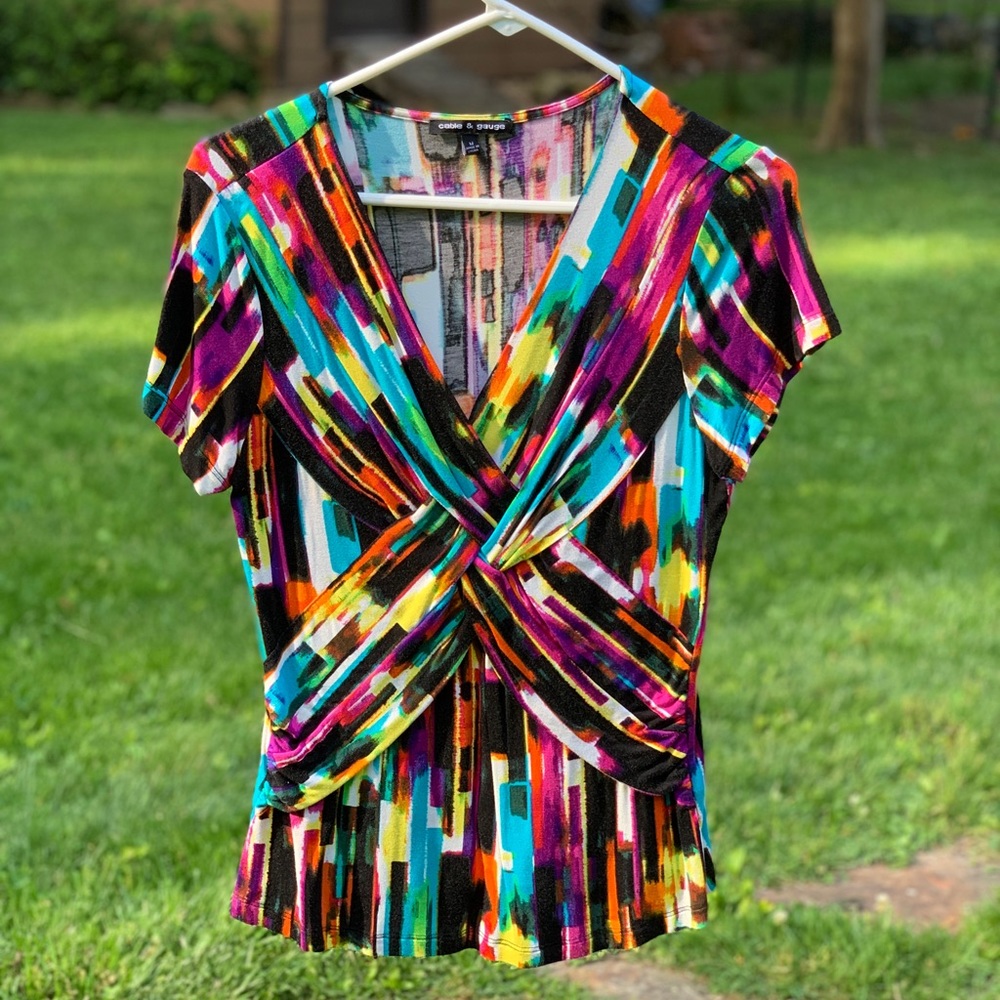Multicolor Cable & Gauge Women’s Top